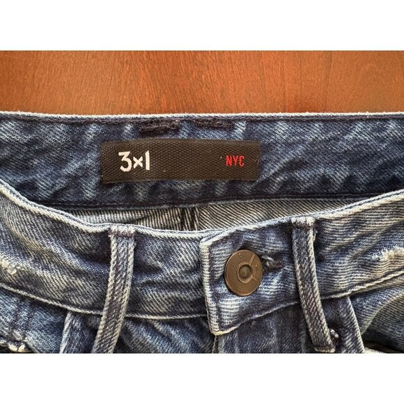 3x1 Higher Ground High-Rise Boyfriend Cropped Jeans Denim Size 24 - Picture 6 of 13